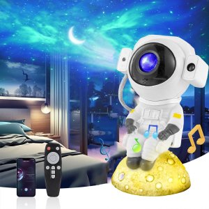 LED RGB Διακοσμητικό Φωτιστικό - Προτζέκτορας Αστροναύτης με Bluetooth, Ηχείο και Τηλεχειριστήριο