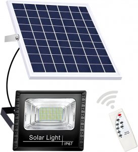 Ηλιακός Προβολέας LED 200W - Ψυχρό Λευκού Φωτισμού 6500K με Τηλεχειριστήριο FOYU