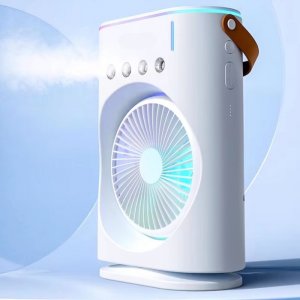 Φορητός USB Ανεμιστήρας με Υδρονέφωση &amp; Φωτισμό RGB - Arrango