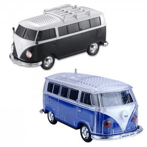 Φορητό Ηχείο Bluetooth Μίνι Βανάκι USB, SD - Mini Bus με Ραδιόφωνο και Led Φώτα