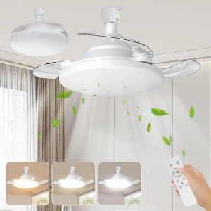 Ανεμιστήρας Οροφής με Φως LED 120W E27, Ρυθμιζόμενη Θερμοκρασια Φωτισμού και Τηλεχειριστήριο RiXME
