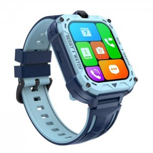 Smartwatch για Παιδιά με Παρακολούθηση GPS,  Βιντεοκλήσεις &amp; Λειτουργία SOS - Μπλε-Γαλάζιο
