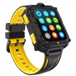 Smartwatch για Παιδιά με Παρακολούθηση GPS,  Βιντεοκλήσεις &amp; Λειτουργία SOS - Μαύρο-Κίτρινο