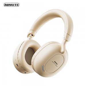 Ασύρματα Bluetooth Ακουστικά Over-Ear με 70 Ώρες Αυτονομία - Remax Μπεζ