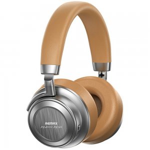 Ασύρματα Ακουστικά Bluetooth Over-Ear με Αυτονομία 70 Ώρες και Τεχνολογία Noise Cancelling - Remax Καφέ