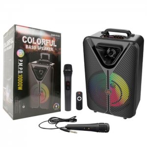 Φορητό Bluetooth Ηχείο Karaoke με 2 Μικρόφωνα &amp; LED Φωτισμό SING-E