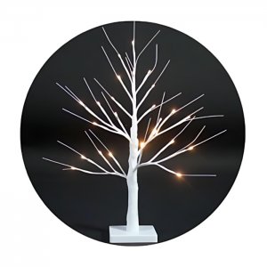 Διακοσμητικό Δέντρο LED 60cm Λευκό – Φωτιζόμενο Χριστουγεννιάτικο Δέντρο με Κλαδιά