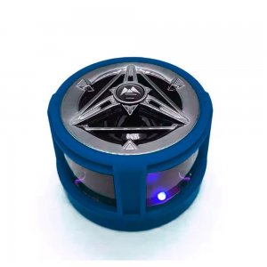 Mini Ασύρματο Bluetooth Μαγνητικό Ηχείο με LED RGB, 5W Ήχος, FM, USB και Κάρτα TF σε Μπλε Χρώμα