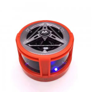 Mini Ασύρματο Bluetooth Μαγνητικό Ηχείο με LED RGB, 5W Ήχος, FM, USB και Κάρτα TF σε Κόκκινο Χρώμα