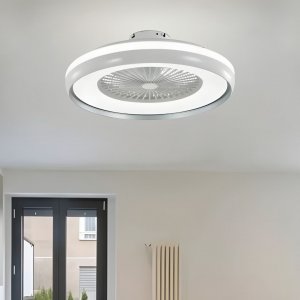 LED Φωτιστικό Οροφής Πλαφονιέρα 62W με Ανεμιστήρα, 3 Ρυθμίσεις Φωτισμού &amp; Τηλεχειριστήριο 60 x 19cm - Universo