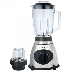Μπλέντερ για Smoothies 400W 1.5L με Γυάλινη Κανάτα, Ανοξείδωτες Λεπίδες &amp; 3 Ρυθμίσεις Ταχύτητας Sokany