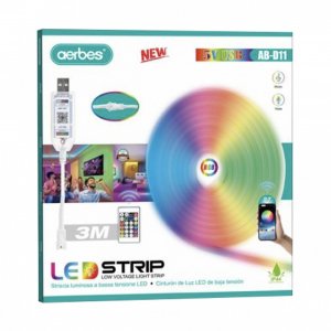 Αδιάβροχη Ταινία LED RGB 3m WiFi USB 5V με Τηλεχειριστήριο AERBES