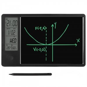 Ψηφιακό Ημερολόγιο Γραφείου με LCD Πίνακα Γραφής - Μαύρο