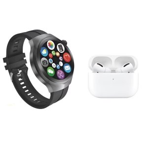 Smartwatch 2-σε-1 με Bluetooth Ακουστικά &amp; Παρακολούθηση Υγείας
