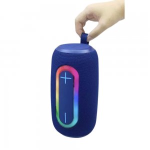 Φορητό Ηχείο Bluetooth 10W με RGB Φωτισμό, Karaoke και FM,USB,TF Μπλε
