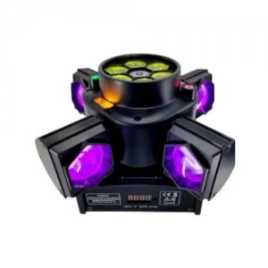 Φωτορυθμικό LED RGBW Multi-Effects Ρομποτική Κεφαλή 200W με Laser, Strober και Τηλεχειριστήριο