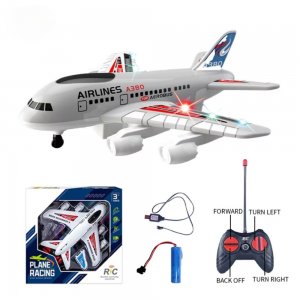 Τηλεκατευθυνόμενο Αεροπλάνο RC Airbus με LED Φώτα και Τηλεχειριστήριο Λευκό Μπλε