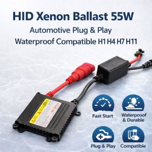 HID Xenon Ballast 55W Αυτοκινήτου Plug &amp; Play Αδιάβροχο Συμβατό H1 H4 H7 H11