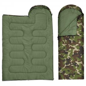 Υπνόσακος Μονός 2 Εποχών με Κουκούλα 220x30x75cm Παραλλάγη