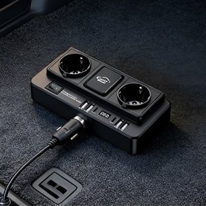 Μετατροπέας Ρεύματος Αυτοκινήτου 12V σε 220V με 2 Πρίζες USB