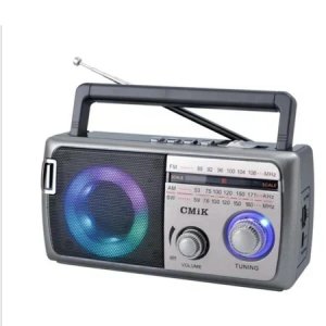 Επαναφορτιζόμενο Φορητό Ραδιόφωνο  AM/FM/SW με LED Φωτισμό και Ηχείο 5W   CMiK