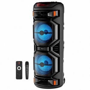 Φορητό Ηχείο Karaoke Bluetooth 8.5x2 με Ασύρματο Μικρόφωνο και LED Φωτισμό