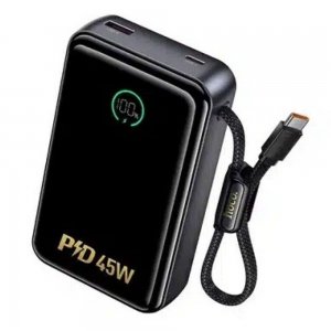 Hoco Shine Power Bank 20.000mAh 45W με 2 Θύρες και Ενσωματωμένο Type-C