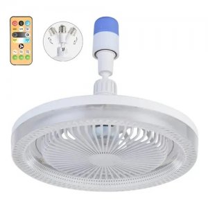 Φωτιστικό LED Οροφής Rixme 40W με Ανεμιστήρα και Τηλεχειριστήριο E27