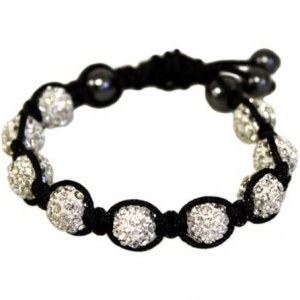 Βραχιόλι Shamballa Λευκό με Κρυστάλλους