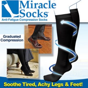 Miracle Socks Κάλτσες Διαβαθμισμένης Συμπίεσης για Ανακούφιση από Πόνους &amp; Πρηξίματα