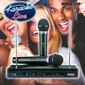 Συσκευή για Karaoke με 2 Ασύρματα Μικρόφωνα WVNGR ΗSTAR C-05Α