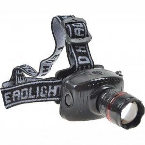 Φακός Κεφαλής 1W με 4 Led και zoom