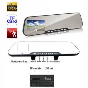 Καθρέπτης Αυτοκινήτου με HD DVR Κάμερα Καταγραφικό 1080P &amp; LCD οθόνη 4,3