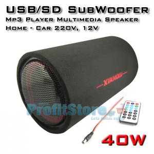 Φορητό Subwoofer 40W USB,SD Mp3 Multimedia Player Speaker WYue M5T-F