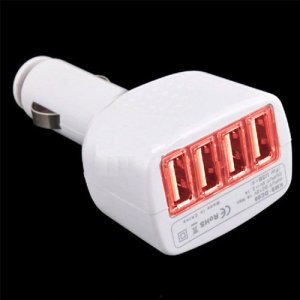 Φορτιστής Αυτοκινήτου με 4 έξοδους USB 2,1A SuperPower KMS-DC08