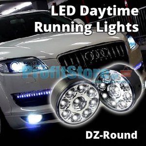 Στρογγυλά Προβολάκια LED DRL - Φώτα Ημέρας Αυτοκινήτου Σετ 2 τμχ