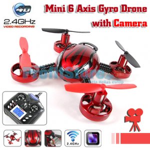 Τηλεκατευθυνόμενο Ελικόπτερο Mini Drone 6 Axis Gyro 2.4GHz με Κάμερα 480p