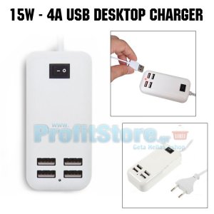 Φορτιστής Ρεύματος με 4 εξόδους USB 4A iPOWER-15W-4000