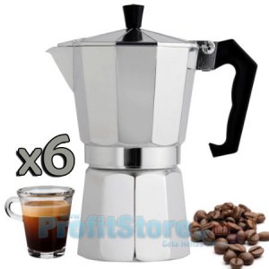 Καφετιέρα Αλουμινίου Espresso για 6 Φλιτζάνια - Silver