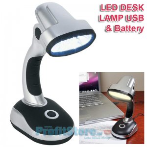 Φωτιστικό LED Γραφείου και Υπολογιστή USB &amp; Μπαταρίας - Led Pivot Lamp