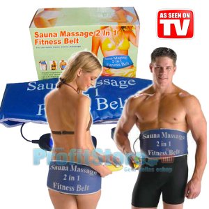 Ζώνη Αδυνατίσματος Διπλής Δράσης Sauna Massage 2 σε 1 Fitness Belt