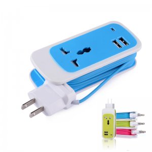 Φορτιστής 3-in-1 Dual USB Universal Socket για Smartphones,Tablets,Laptops