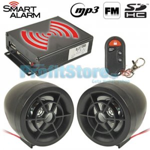 USB,SD Mp3 Player - FM Radio &amp;  Συναγερμός Μοτοσυκλέτας με Τηλεχειριστήριo