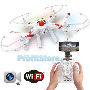 WiFi Drone Τηλεκατευθυνόμενο Ελικόπτερο Quadcopter 6 Axis Gyro 2.4GHz με HD Camera LEADHONOR-LH-X8WF