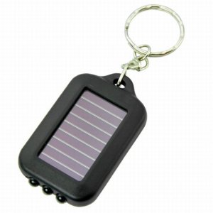 Ηλιακό Μπρελόκ Φακός με 3x Ισχυρά LED και Δυνατό Φωτισμό