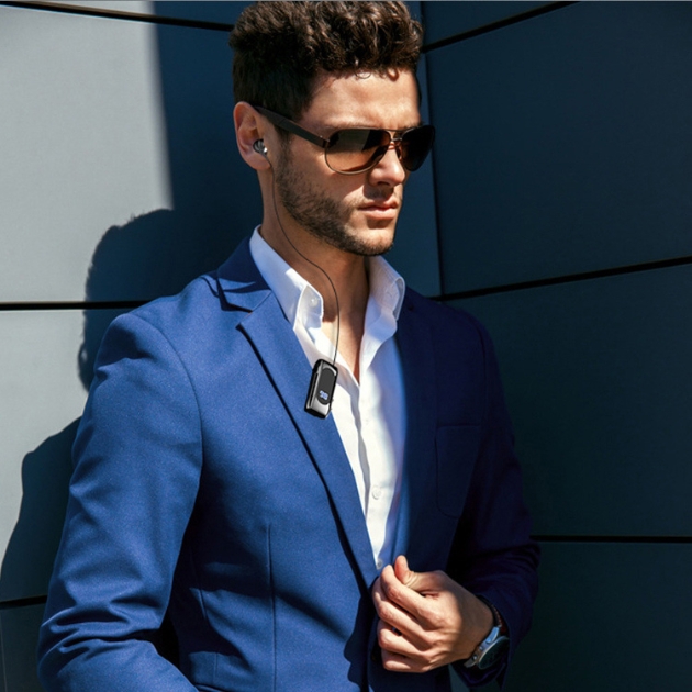 Ασύρματο Ακουστικό Bluetooth Handsfree - K55 Retractable - Μαύρο - για Android και iOS