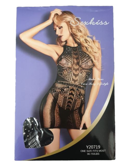 HS Αισθησιακό Μαύρο Ολόσωμο Εσώρουχο See Through One Size - Sexy Lingerie