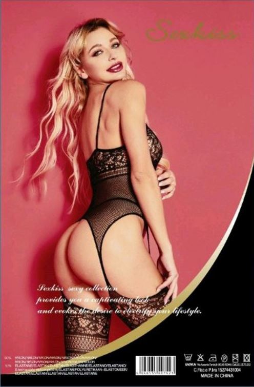 HS Αισθησιακό Δαντελωτό Μαύρο Ολόσωμο Εσώρουχο See Through One Size - Sexy Lingerie