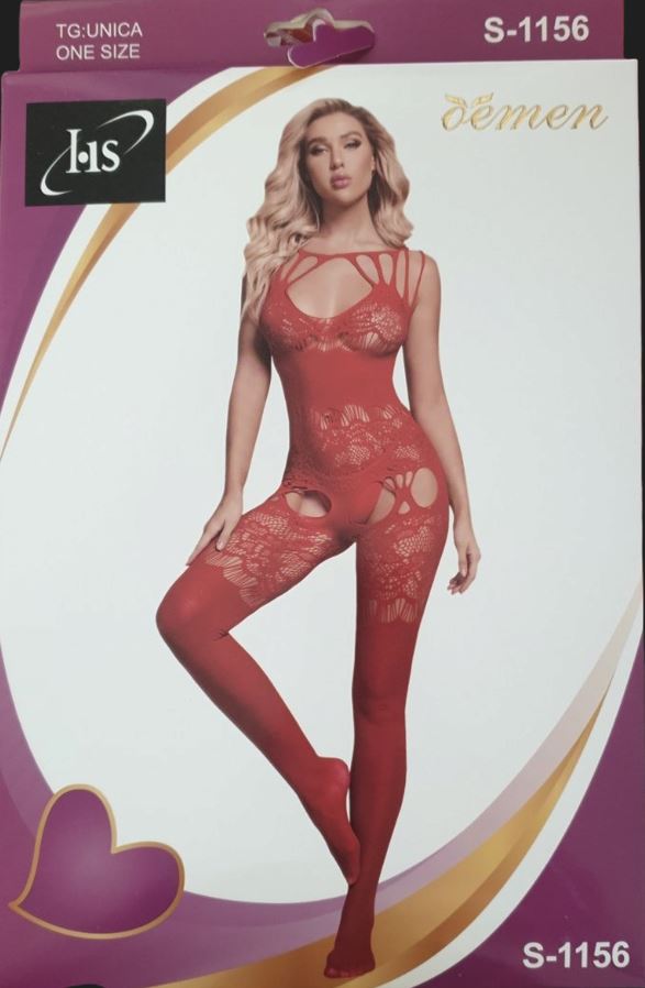 HS Αισθησιακό Κόκκινο Ολόσωμο Εσώρουχο See Through One Size - Sexy Lingerie