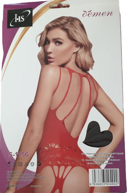 HS Αισθησιακό Κόκκινο Ολόσωμο Εσώρουχο See Through One Size - Sexy Lingerie